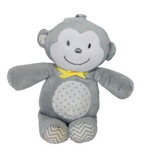 Circo Grey Monkey Musical Chevron Yellow Bow Plush Stuffed Baby Plush Target 12"